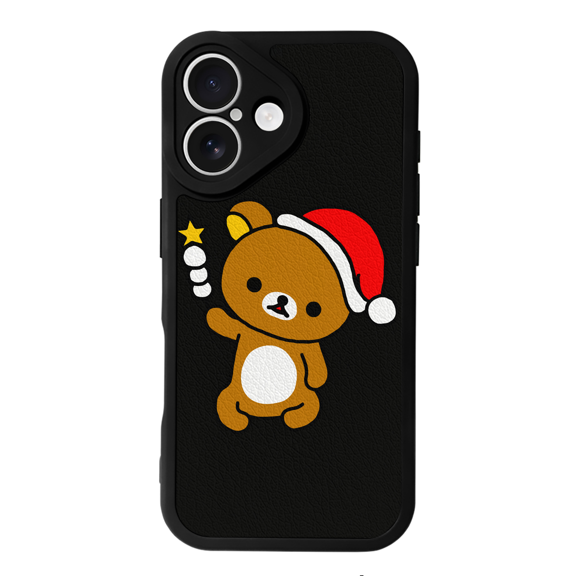 （画像用） リラックマ リラックマ キイロイトリ Rilakkuma Korilakkuma Kiiroitori 【iPhone 16シリーズ対応】シリコンスマホケース（レザー調） 材質：シリコン